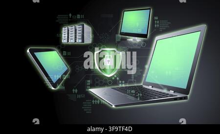 Images conceptuelles sur l'Internet sécurisé et les technologies de l'information Banque D'Images