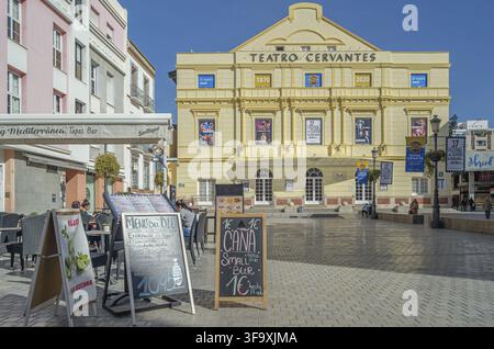 MALAGA, ESPAGNE - 27 JANVIER 2020 : le Théâtre Cervantes de Malaga, Espagne, construit en 1869, inauguré en 1870. Est le lieu principal pour le Malaga Philhar Banque D'Images