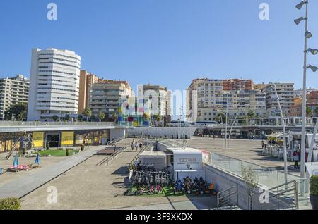 MALAGUE, ESPAGNE - 27 JANVIER 2020 : Vue de Banque D'Images