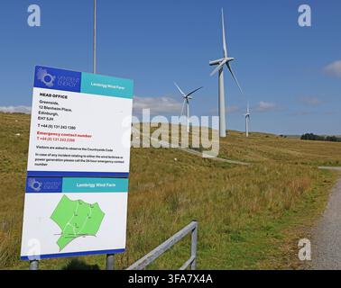 Turbines de la ferme éolienne de Lambrigg Ventient Energy. Banque D'Images