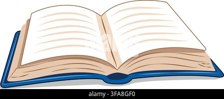 Livre ouvert avec des pages vierges pour l'éducation et la lecture Illustration de Vecteur
