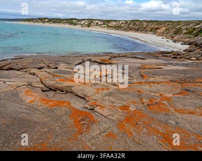 Plage de Carcase Rock, parc national de Lincoln Banque D'Images