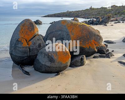 Plage de Donnington et phare de Cape Donnington, parc national de Lincoln Banque D'Images