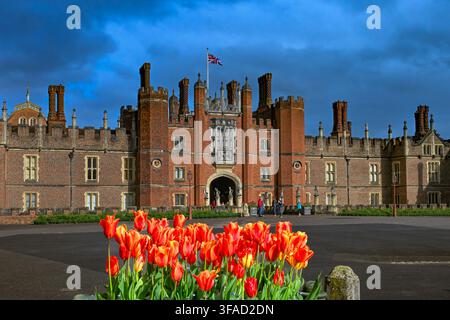 Hampton Court Palace, Richmond upon Thames, Surrey, Angleterre, Royaume-Uni Banque D'Images