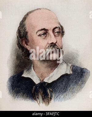 Portrait de Gustave Flaubert (1821 -1880) Banque D'Images