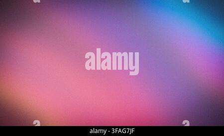 Un fond abstrait granuleux dégradé bleu-violet-rose 4K vibrant, parfait pour les fonds d'écran et bannières flous technologiques Banque D'Images