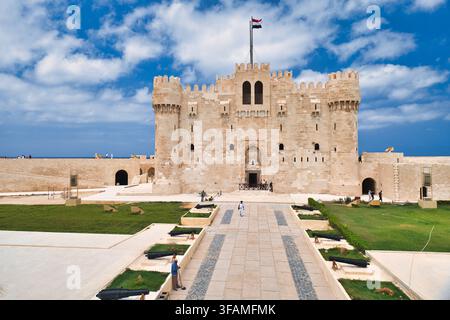 Citadelle de Qaitbay, Alexandria, Egypte Banque D'Images