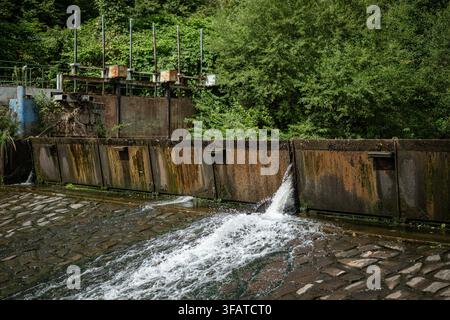 Vestrev, République tchèque. 21 août 2026. Bas niveau d'eau dans la partie supérieure de l'Elbe à Vestrev, région de Trutnov, République tchèque, pendant la sécheresse actuelle, le 21 août 2026. Crédit : David Tanecek/CTK Photo/Alamy Live News Banque D'Images