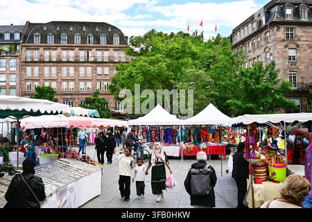 Marché place Kléber Banque D'Images