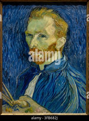 Vincent Van Gogh, autoportrait, 1889, National Gallery of Art, Washington DC, États-Unis Banque D'Images