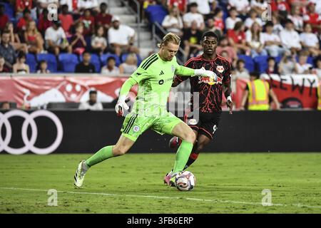 Harrison, États-Unis. 22 août 2026. Chris Brady (Chicago Fire FC) lors du match de Major League Soccer entre Red Bull New York et Chicago Fire FC au Sports Illustrated Stadium le 22 août 2026 à Harrison, NJ, États-Unis. Crédit : SPP Sport Press Photo. /Alamy Live News Banque D'Images