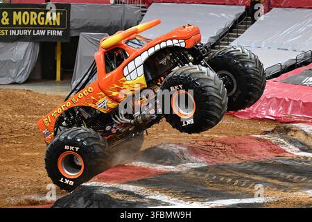 Sunrise FL, États-Unis. 23 août 2026. El Toro Loco se produit lors de Monster Jam à l'Amerant Bank Arena le 23 août 2026 à Sunrise, Floride. Crédit : Mpi04/Media Punch/Alamy Live News Banque D'Images