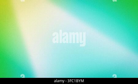 Fond abstrait 4K granuleux avec dégradé vert blanc et cyan flou, parfait pour les fonds d'écran et bannières technologiques Banque D'Images