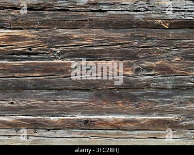 Texture de bois patiné d'une vieille maison en bois Banque D'Images