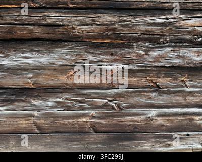 Texture de bois patiné d'une vieille maison en bois Banque D'Images