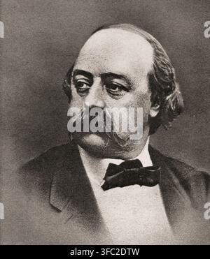 Gustave Flaubert, 1821-1880. Romancier français. Tiré du livre 'La Bibliothèque des chefs-d'œuvre des nouvelles' volume 4 Français. Banque D'Images