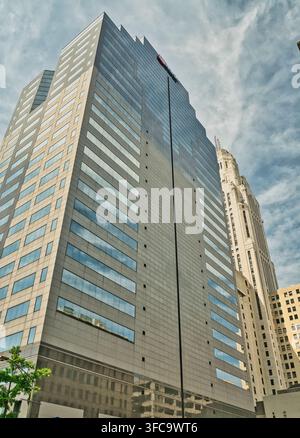 Bâtiment de la US Bank & Tour LeVeque dans le centre-ville de Columbus, Ohio, États-Unis. 2026 Banque D'Images