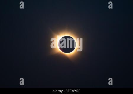 Éclipse solaire totale en phase de totalité, Valence, Espagne Banque D'Images