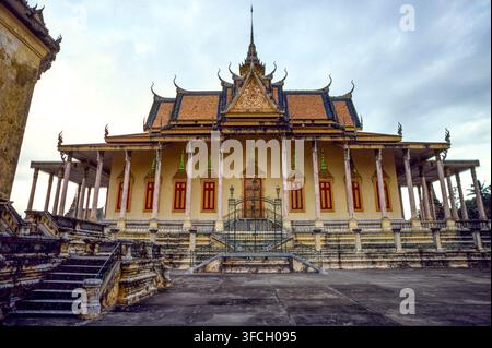 Palais royal, Phnom Penh, Cambodge, septembre 1988. Banque D'Images