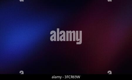 Fond texturé abstrait granuleux avec dégradé bleu, violet et rouge foncé pour modèle de bannière de fond d'écran 4K technique Banque D'Images