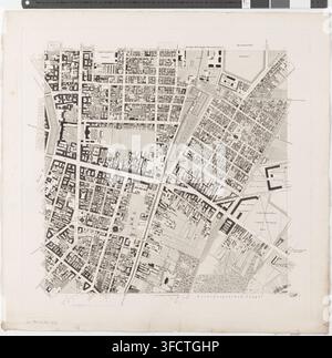 Une carte détaillée du XIXe siècle de Saint-Pétersbourg, en Russie, datée de 1828, montrant les rues, les bâtiments et les monuments. Banque D'Images