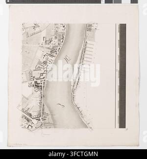 Une carte détaillée du XIXe siècle de Saint-Pétersbourg, en Russie, datée de 1828, montrant l'aménagement urbain et les rives de la ville. Banque D'Images