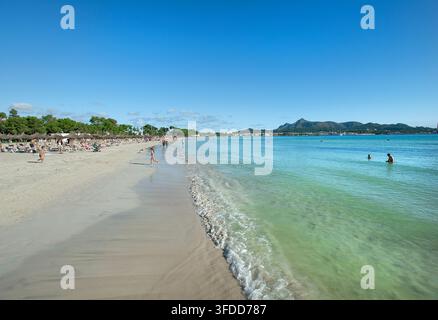 Playa Alcudia, Majorque, Baléares, Espagne Banque D'Images