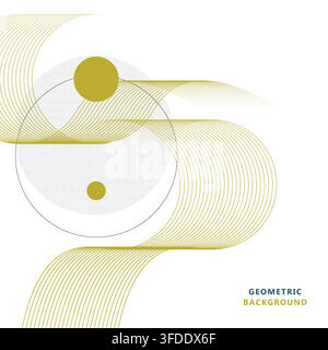 Élégance géométrique Vagues abstraites en doux. Conception vectorielle Illustration de Vecteur