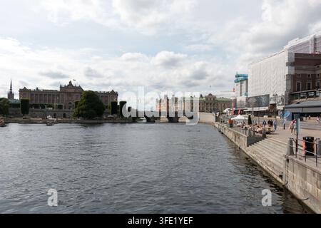 Le Parlement, siège du parlement suédois, à Stockholm. Banque D'Images