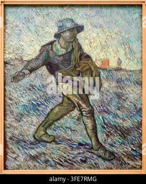 Le Semeur, Arles, 1888, Vincent van Gogh (Zundert 1853 - Auvers-sur-Oise 1890), musée Kröller-Müller, parc national De Hoge Veluwe, Otterlo, Les Pays-Bas Banque D'Images