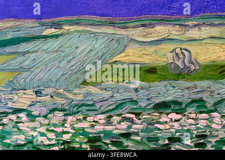 Champ de blé sous des nuages orageux, 1890, Vincent van Gogh (Zundert 1853 - Auvers-sur-Oise 1890), Musée Van Gogh, Amsterdam, Pays-Bas Banque D'Images