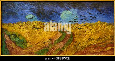 Champ de blé avec des corbeaux, 1890, Vincent van Gogh (Zundert 1853 - Auvers-sur-Oise 1890), Musée Van Gogh, Amsterdam, Pays-Bas Banque D'Images