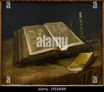 Nature morte avec Bible, 1885, Vincent van Gogh (Zundert 1853 - Auvers-sur-Oise 1890), Musée Van Gogh, Amsterdam, Pays-Bas Banque D'Images