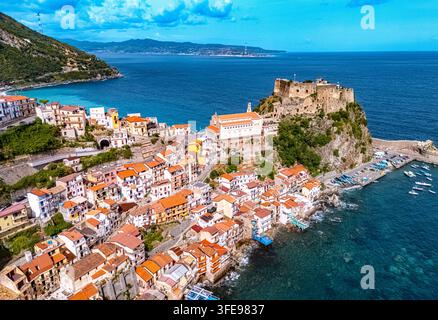 La ville de Scilla dans la Province de Reggio de Calabre, Italie. Banque D'Images