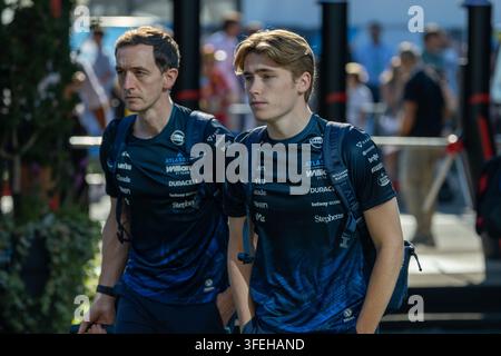 Monza, Italie. 04 sep., 2026. 9/4/2026 - Luke Browning (GBR) pilote de réserve de l'équipe Atlassian Williams F1 lors du Grand Prix d'Italie Pirelli de Formule 1 2026 sur l'Autodromo Nazionale Monza à Monza, Italie. Round 15 sur 24 du Championnat du monde de Formule 1 de la FIA 2026, qui se tient du 4 au 6 septembre 2026. L'Autodromo Nazionale Monza, le Temple de la Vitesse, est le circuit le plus rapide du calendrier et la maison des tifosi. (Photo par Alessio De Marco/Sipa USA) Credit : Sipa USA/Alamy Live News Banque D'Images