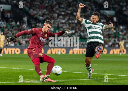Lisbonne, Lisbonne, Portugal. 5 sep, 2026. Renato Marin du CD Nacional lors du match de Liga Portugal Betclic entre le Sporting CP et le CD Nacional au Estadio Jose Alvalade le 5 septembre 2026 à Lisbonne, Portugal. (Credit Image: © Carlos Silva/ZUMA Press Wire) UTILISATION ÉDITORIALE SEULEMENT ! Pas pour un USAGE COMMERCIAL ! Banque D'Images