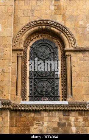 Une fenêtre de la Southwell Minster à Southwell, Nottinghamshire. Prise le 22 août 2026 Banque D'Images