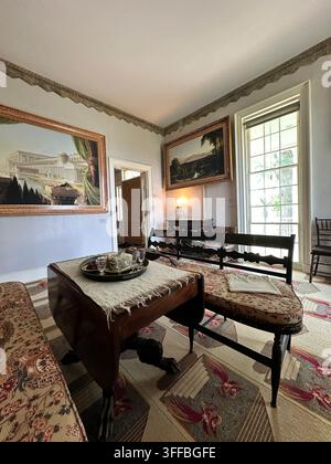 À l'intérieur de la Maison principale, Thomas Cole National Historic Site, Catskill, comté de Greene, New York, États-Unis Banque D'Images