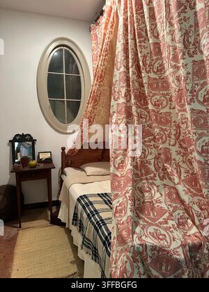 Chambre du serviteur, Maison principale, Site historique national de Thomas Cole, Catskill, Comté de Greene, New York, États-Unis Banque D'Images