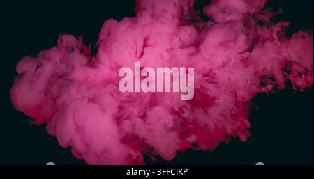 Vapeur de peinture rose teinture brouillard fumée eau Banque D'Images