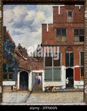 Vue des maisons à Delft, connues sous le nom de 'La Petite Rue', vers 1660, Johannes Vermeer (1632-1675), Rijksmuseum, Amsterdam, Pays-Bas Banque D'Images