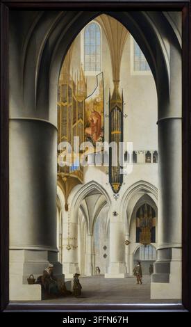 Intérieur de l'église Saint-Bavo à Haarlem, 1636, Pieter Jansz Saenredam (1597-1665), Rijksmuseum, Amsterdam, Pays-Bas Banque D'Images