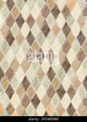 Fond aquarelle avec des formes de diamant irrégulières et des lignes peintes à la main décontractées. Une texture organique ajoute une touche artistique faite à la main. Parfait pour la papeterie, Banque D'Images