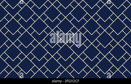 Le motif géométrique avec des lignes. Arrière-plan vectoriel sans couture. Texture dorée et bleue. Motif graphique moderne. Conception graphique simple en treillis Illustration de Vecteur