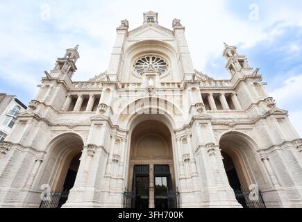 Vue de l'église Sainte Catherine ou façade de l'église Sainte Catherine dans la ville de Bruxelles, Belgique Banque D'Images