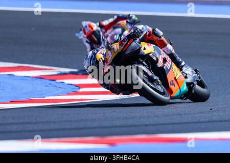 Pedro Acosta d'Espagne et Red Bull KTM Factory Racing vus pendant la course du GP14 Red Bull Grand Prix de San Marino et de la Riviera de Rimini. Banque D'Images
