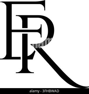 Design de logo monogramme ER Fashion pour des vêtements modernes Illustration de Vecteur