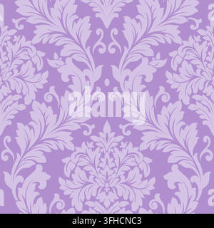 Fond de papier peint floral vectoriel sans couture. Fond à motif damassé sans couture. Illustration de Vecteur