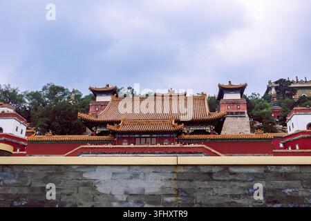 Panorama de l'architecture impériale du Palais d'Été à Pékin, Chine Banque D'Images