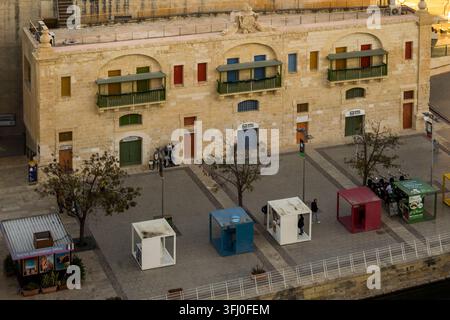 Malte - Valletta, Valletta Waterfront Banque D'Images